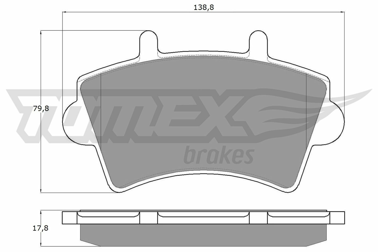 Sada brzdových destiček, kotoučová brzda TOMEX Brakes